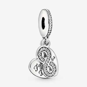 Pandora Friends Forever Heart Dangle Sterling Silver 925 Charm